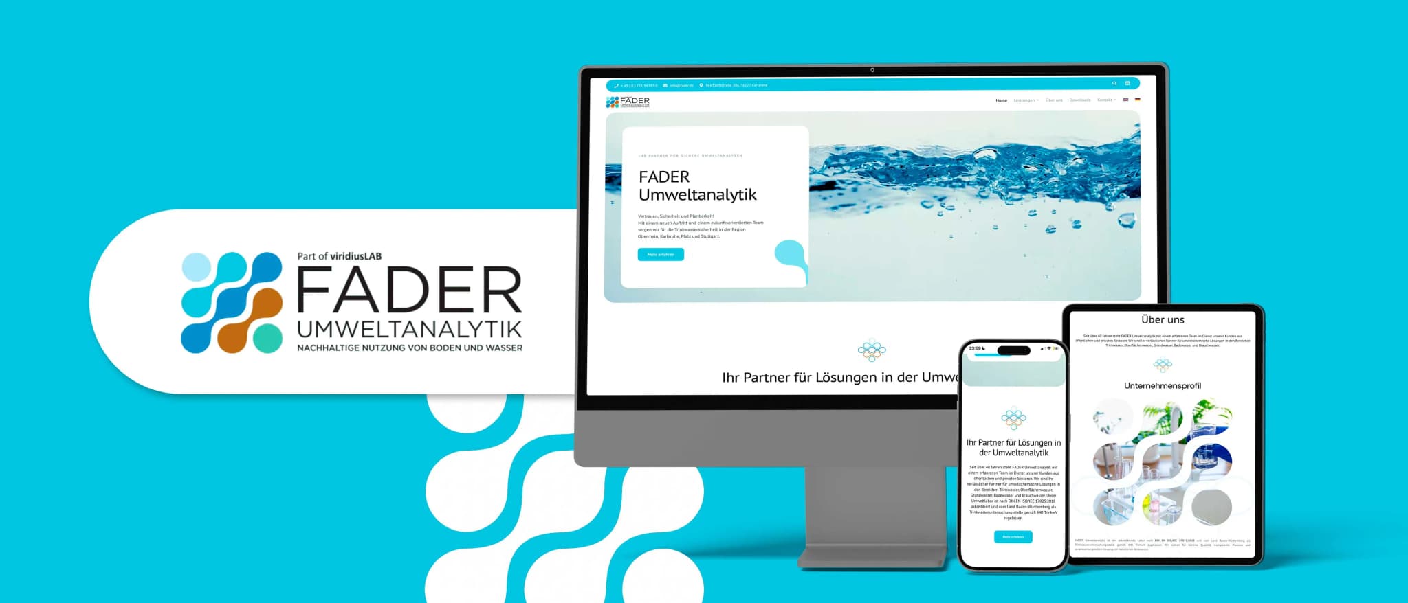 FADER Umweltanalytik – Website-Referenz von GoldenWing