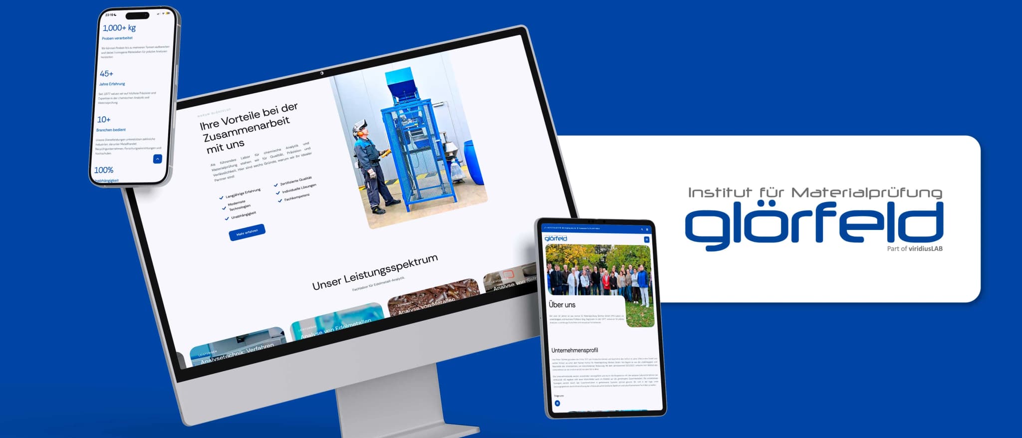 Institut für Materialprüfung Glörfeld – Website-Referenz von GoldenWing