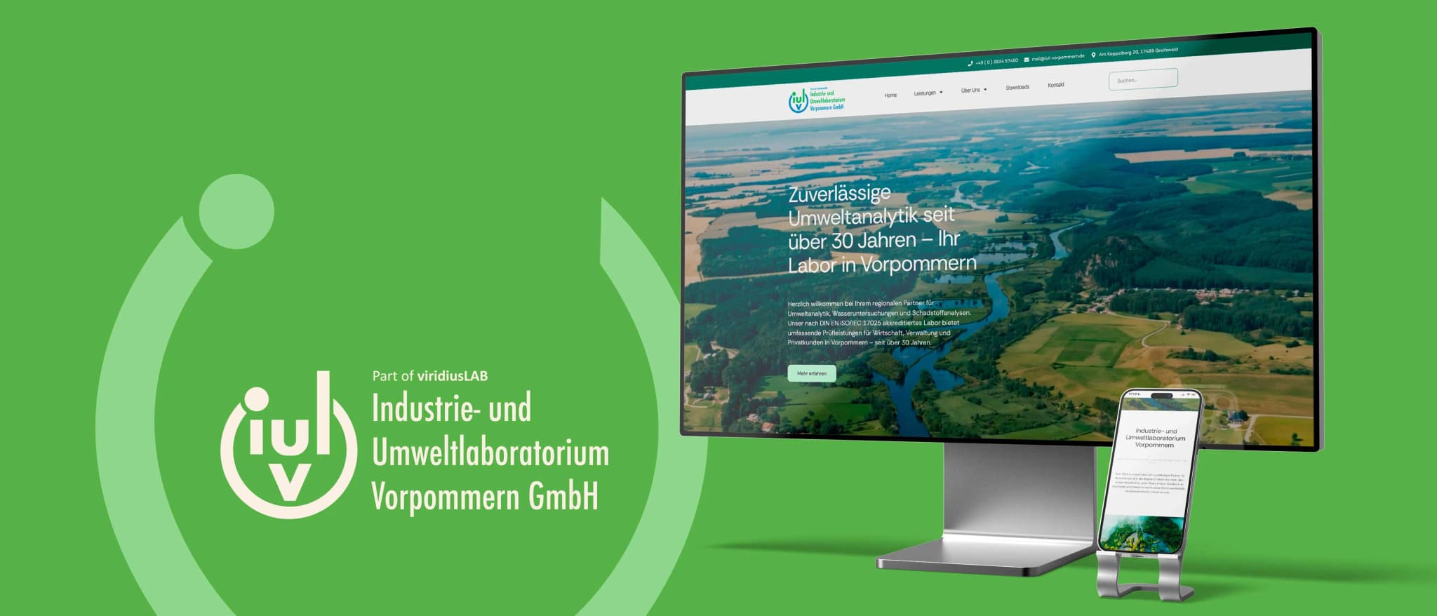 Industrie- und Umweltlaboratorium Vorpommern – Website-Referenz von GoldenWing