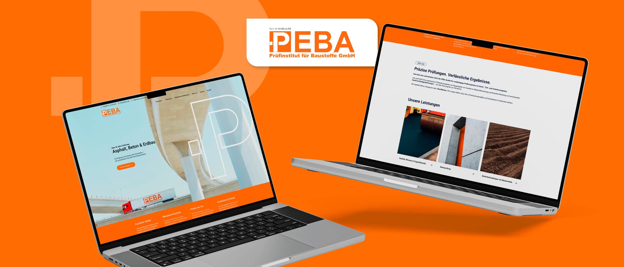 PEBA Prüfinstitut für Baustoffe – Website-Referenz von GoldenWing